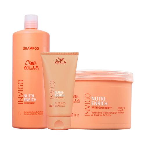 Kit Wella Professionals Invigo Enrich - Shampoo e Máscara e Creme