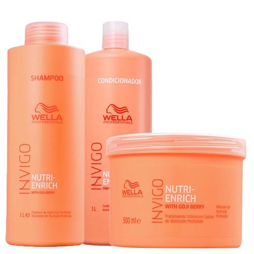 Kit Wella Invigo Enrich Professionals Profissional - Shampoo e Condicionador e Máscara
