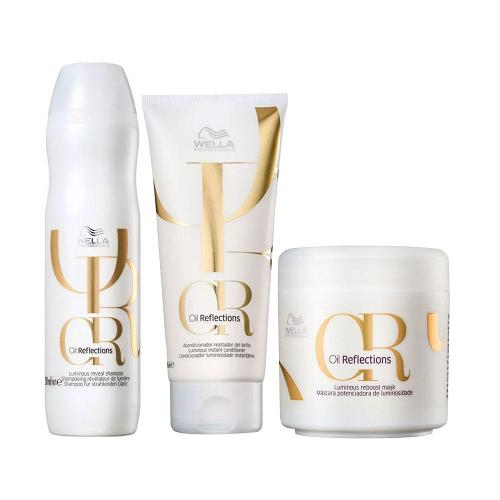 Kit Wella Oil Reflections - Shampoo e Condicionador e Máscara