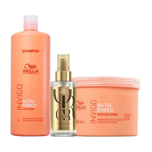 Kit Wella Professionals Invigo Enrich Profissional - Shampoo e Máscara e Óleo
