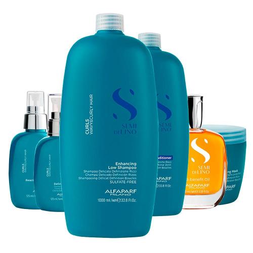 Kit Alfaparf Milano Professional Semi Di Lino Curls Profissional - 6 Produtos