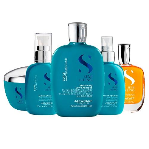 Kit Alfaparf Milano Professional Semi Di Lino Curls Home Care - 5 Produtos
