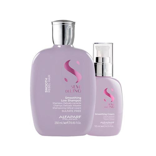 Kit Alfaparf Milano Professional Semi Di Lino Smooth Smoothing - Shampoo e Creme
