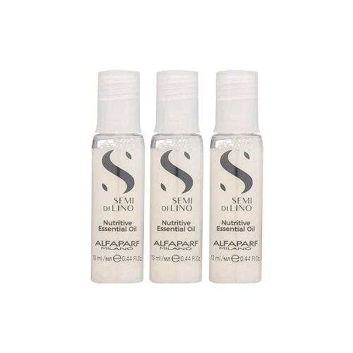Kit Alfaparf Milano Professional Semi Di Lino Nutritive Essencial Oil Ampola 3x13ml