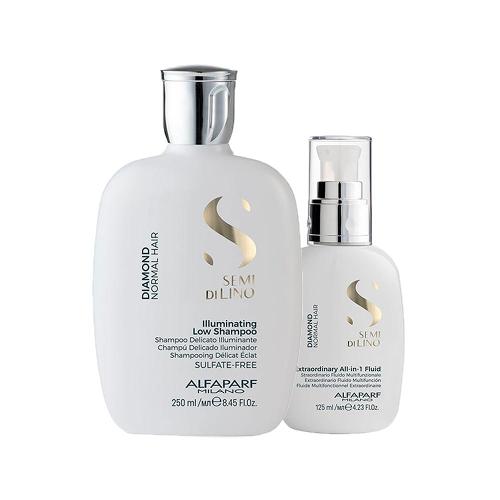 Kit Alfaparf Milano Professional Semi Di Lino Diamond - SShampoo e Finalizador