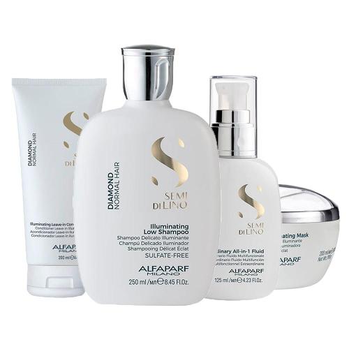 Kit Alfaparf Milano Professional Semi Di Lino Diamond - 5 Produtos