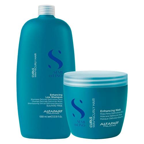 Kit Alfaparf Milano Professional Semi Di Lino Curls Profissional - Shampoo e Máscara