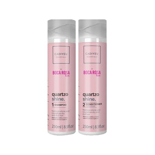 Kit Cadiveu Essentials Boca Rosa Quartzo Shine S- Shampoo e Condicionador