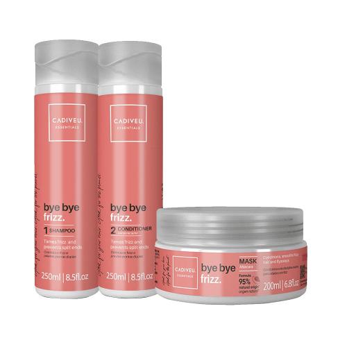 Kit Cadiveu Essentials Bye Bye Frizz S- Shampoo e Condicionador e Máscara
