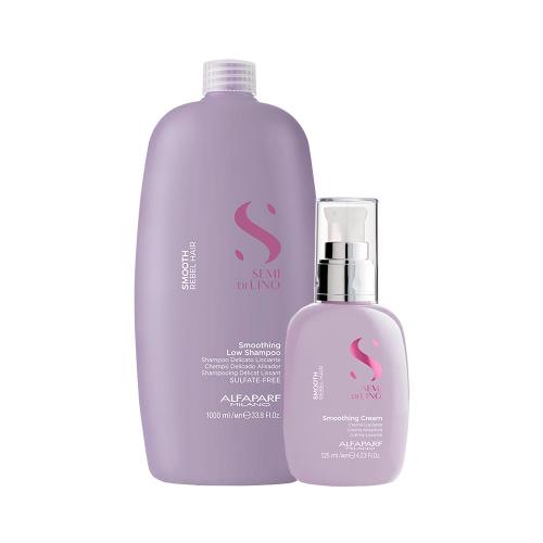 Kit Alfaparf Milano Professional Semi Di Lino Smooth Smoothing Profissional - Shampoo e Creme