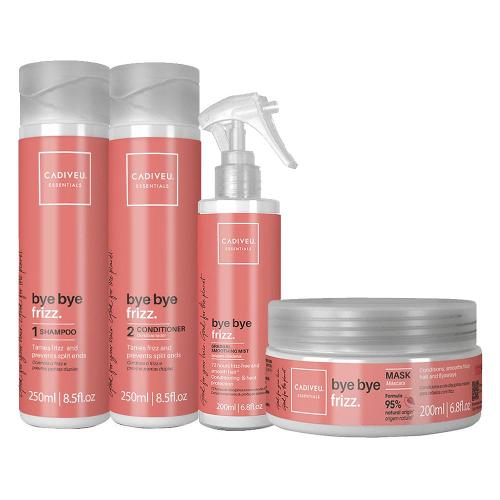 Kit Cadiveu Essentials Bye Bye Frizz - Shampoo e Condicionador e Máscara e Leave-in