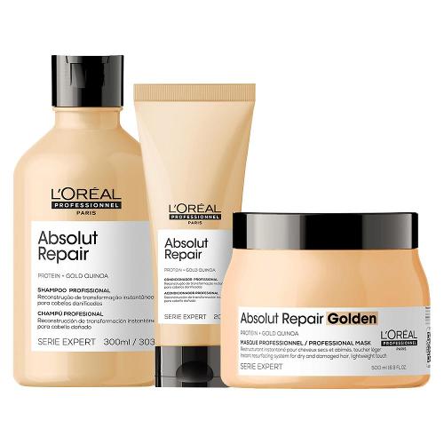 Kit L'Oréal Professionnel Serie Expert Absolut Repair Gold Quinoa - 3 Produtos