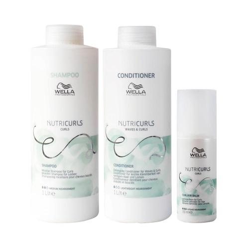 Kit Wella Professionals Nutricurls - Shampoo e Condicionador e Leave-in