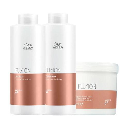 Kit Wella Professionals Fusion Profissional - Shampoo e Condicionador e Máscara