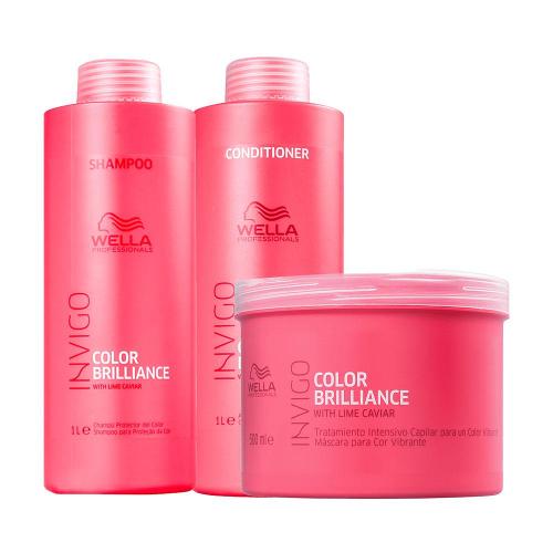 Kit Wella Professionals Invigo Color Brilliance Profissional - Shampoo e Condicionador e Máscara