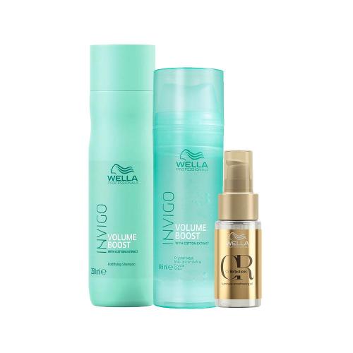 Kit Wella Professionals Invigo Volume Boost - Shampoo e Máscara e Óleo