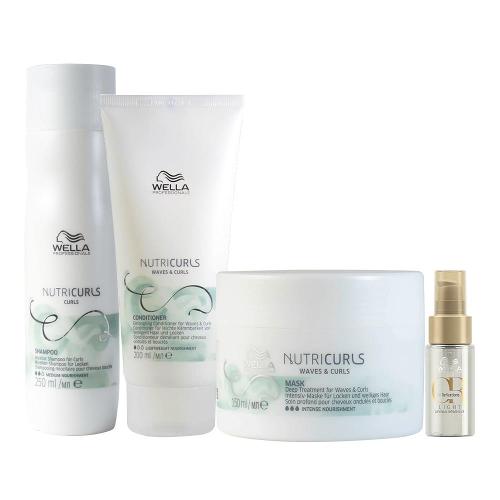 Kit Wella Professionals Nutricurls -  
Shampoo e Condicionador e Máscara e Óleo Light