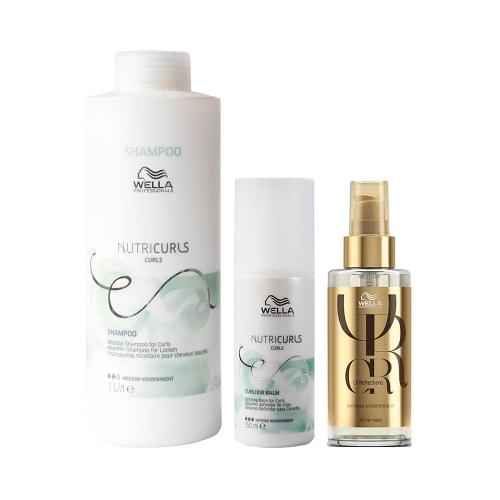 Kit Wella Professionals Nutricurls -Shampoo e Leave-in e Óleo