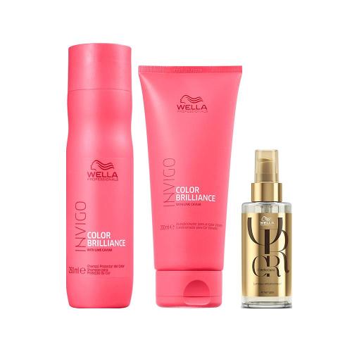 Kit Wella Professionals Invigo Color Brilliance - Shampoo e Condicionador  e Óleo