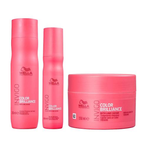 Kit Wella Professionals Invigo Color Brilliance - Shampoo e Máscara e Leave-in 150 ml