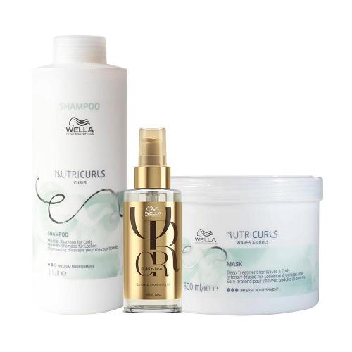 Kit Wella Professionals Nutricurls Profissional - Shampoo e Máscara e Óleo