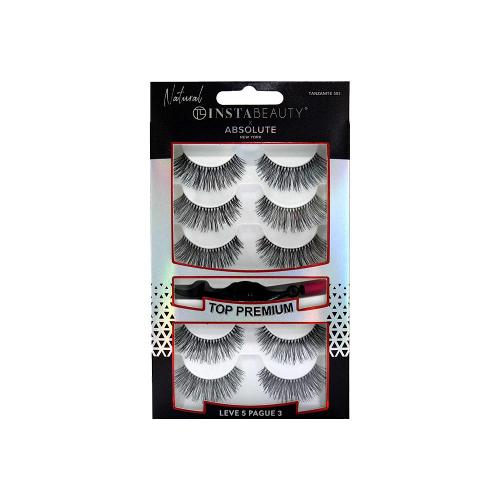 Absolute New York Pack Tanjanite 503 Cílios Postiços Longo Natural Preto 5 Pares