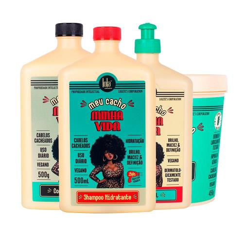Kit Lola Cosmetics Hidratação Meu Cacho Minha Vida - Finalizador Jelly Gel e 3 Produtos