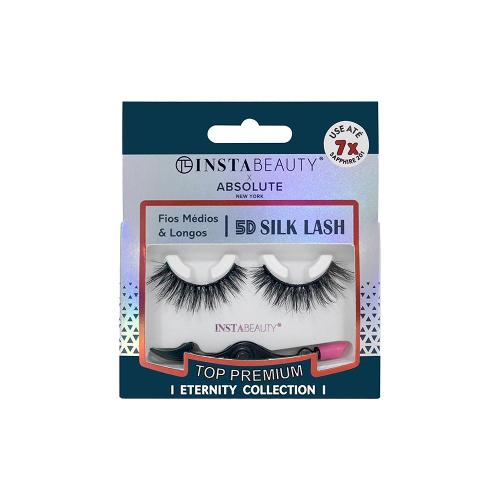 Absolute New York Eternity 5D Silk Lash Sapphire 201 Cílios Postiços Sintético Volumoso Preto 1 Par