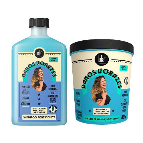 Kit Lola Cosmetics Reconstrução Danos Vorazes - Shampoo e Máscara de Reconstrução