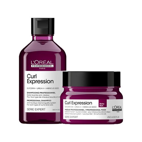 Kit L'Oreál Professionnel Serie Expert Curl Expression - Shampoo Antirresíduos e Máscara Rich