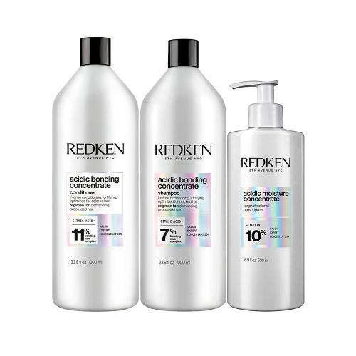 Kit Redken  Acidic Bonding Concentrate Profissional - Shampoo e Condicioandor e Tratamento
