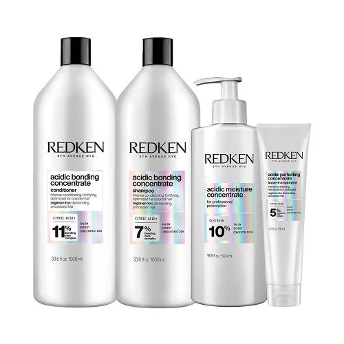 Kit Redken  Acidic Bonding Concentrate - Shampoo e Condicionador e Tratamento e Leave-in