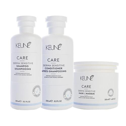 Kit Capilar Keune Derma Sensitive - Shampoo e Condicionador e Mascara de Hidratação 200 ml
