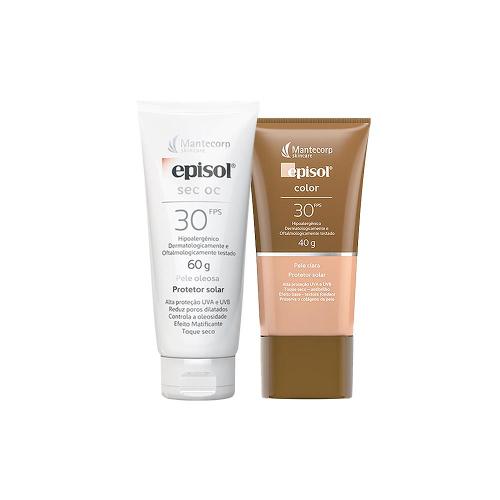 Kit Mantecorp Cuidado da Pele Facial - Protetor Solar FPS30 e Protetor Solar FPS30 Clara