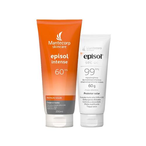 Kit Mantecorp Cuidado da Pele - Protetor Solar Corporal FPS60 e Protetor Solar Facial FPS99