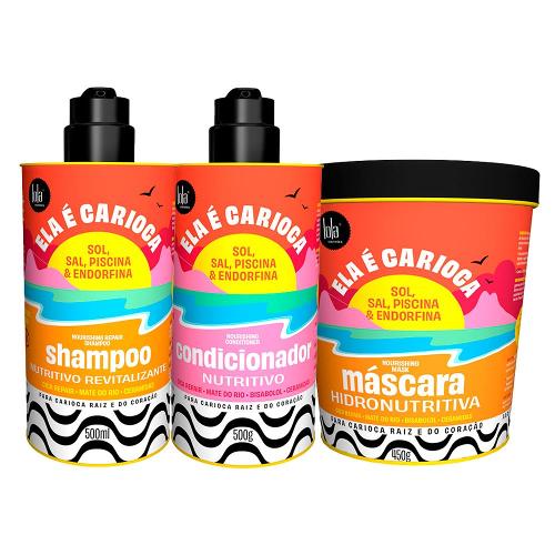 Kit Lola Ela é Carioca - Shampoo e Condicionador e Máscara