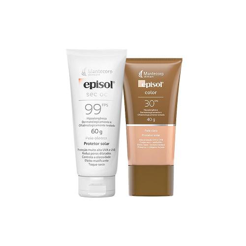 Kit Mantecorp Cuidado da Pele Facial - Protetor Solar FPS99 e Protetor Solar FPS30 Clara
