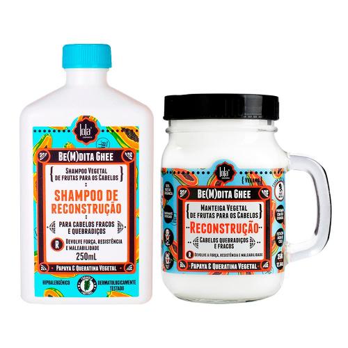Kit Lola Cosmetics Reconstrução Be(m)dita Ghee - Shampoo e Máscara de Reconstrução 350g