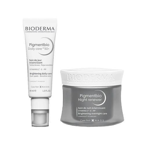 Kit Facial Bioderma Pigmentbio - Creme Clareador Noturno 50ml e Gel Creme Clareador FPS 50+ 40ml