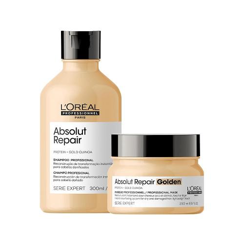 Kit L'Oréal Professionnel Serie Expert Absolut Repair Gold Quinoa - Shampoo e Máscara Golden
