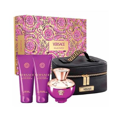 Kit Versace Dylan Purple Edp 100Ml+ Gel 100Ml+ 2 Produtos