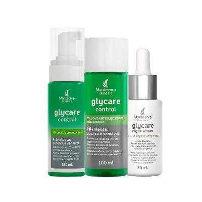 Kit Facial Mantecorp Glycare - Espuma de Limpeza e Solução e Sérum 30ml