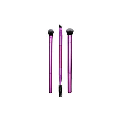 Real Techniques Eye Shade + Blend Kit de Pincéis para Maquiagem Roxo