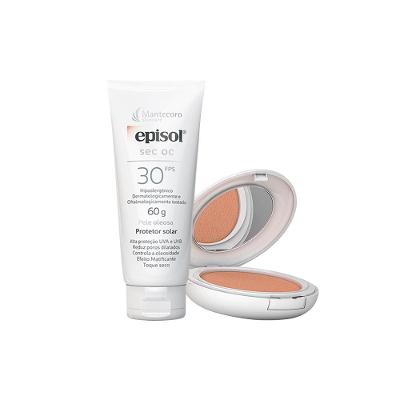 Kit Mantecorp Cuidado da Pele Facial - Protetor Solar FPS30 e Protetor Solar em Pó FPS50 Morena