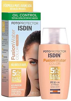 PROTETOR SOLAR FACIAL ISDIN FOTOPROTECTOR FUSION WATER COLOR MÉDIA FPS50+ -50ML