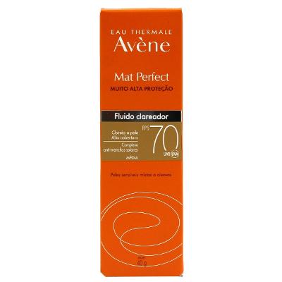 Protetor Solar Facial Avène Mat Perfect Fluido Clareador Média FPS70 com 40g
