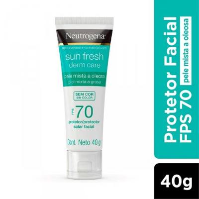 Protetor Solar Facial Neutrogena Sun Fresh Derm Care Sem Cor FPS70 - 40g