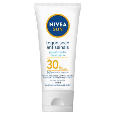 Protetor Solar Facial Nivea Sun Toque Seco Antissinais FPS30 40ml