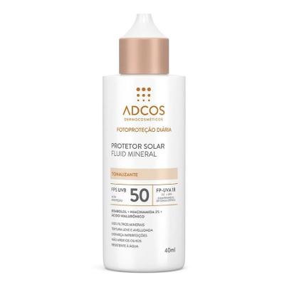 Protetor Solar Facial Adcos Fluid Mineral FPS50 Tonalizante 40ml