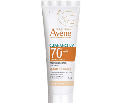 Protetor Solar Facial Avène Cleanance UV FPS70 Tom 1 Claro 40g